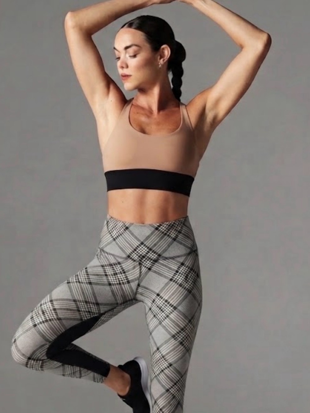 NWT Tavi plaid sculpt leggings and Tavi sports bra Small (SET)